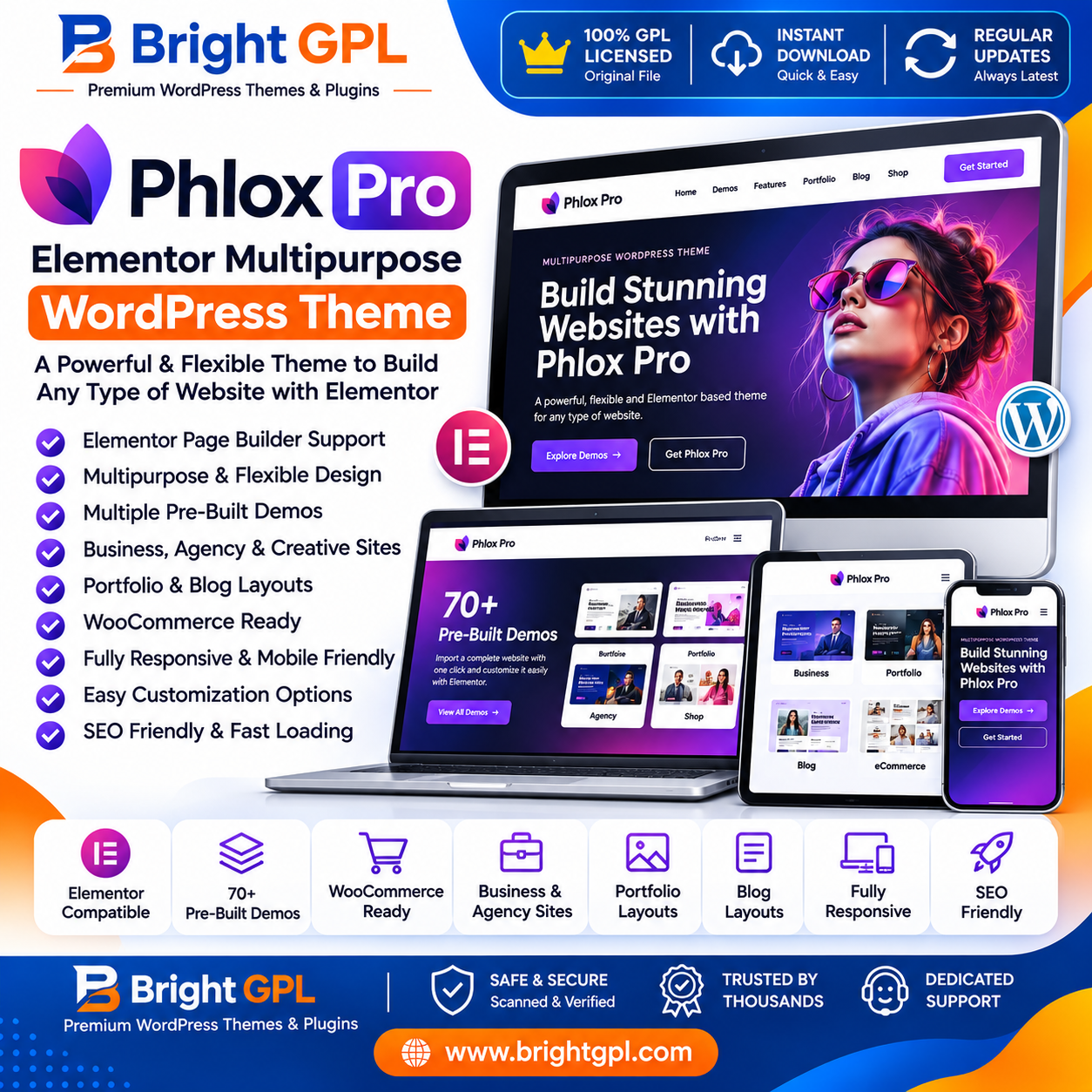 Phlox Pro WordPress Theme – Elementor Multipurpose Theme GPL Download