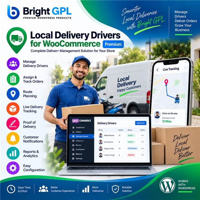 Local Delivery Drivers for WooCommerce Premium plugin by Bright GPL