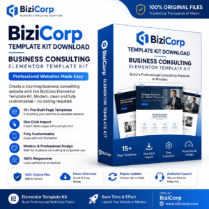 BiziCorp Business Consulting Elementor Template Kit download with professional website templates