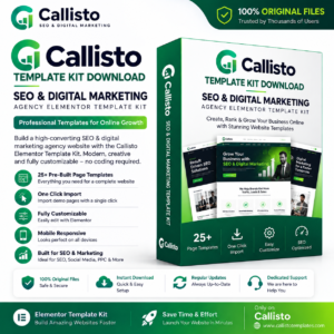 Callisto SEO and Digital Marketing Agency Elementor Template Kit download with pre-built website templates