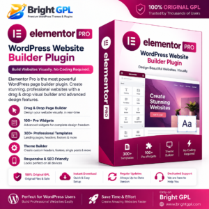 Elementor Pro GPL download WordPress website builder plugin with drag and drop page builder