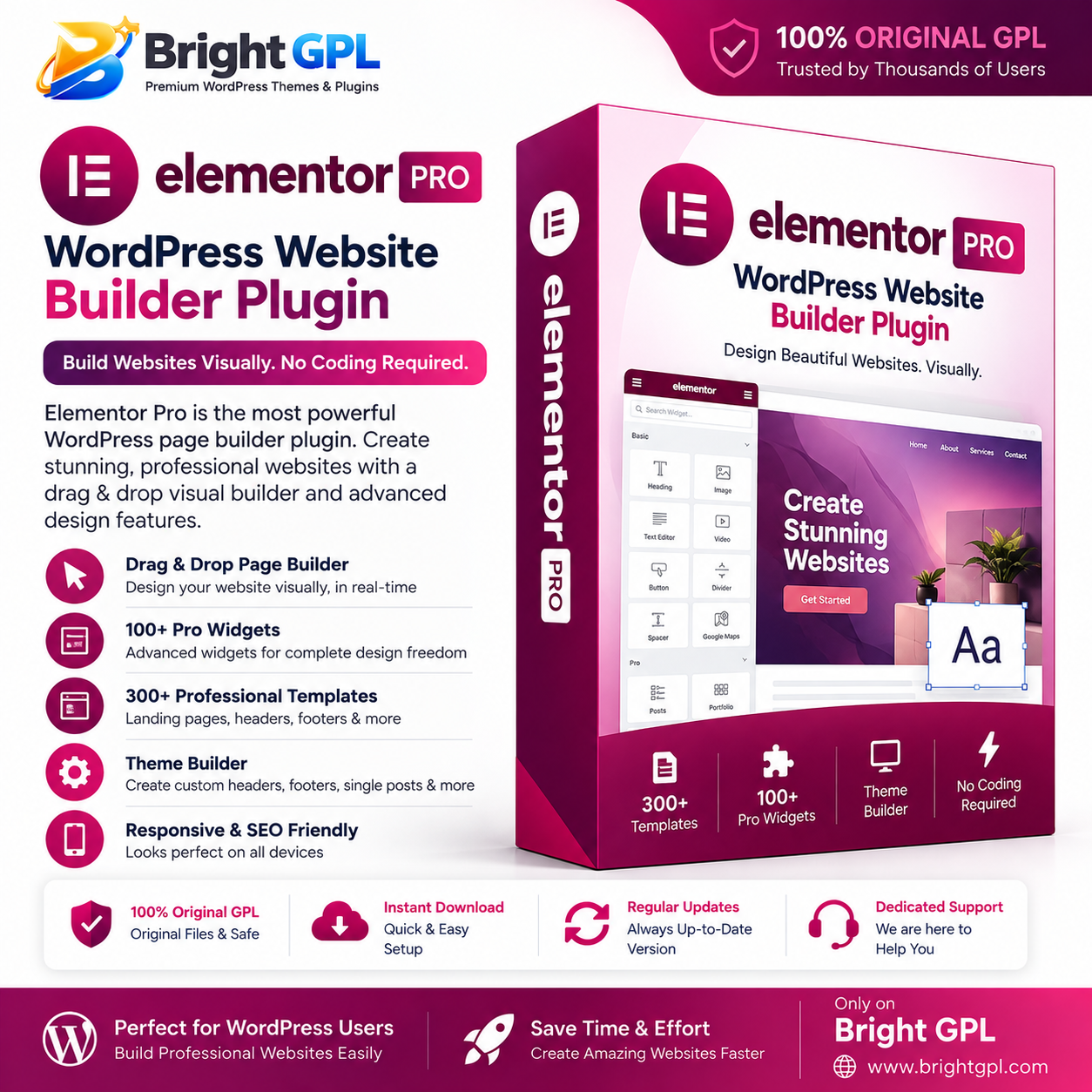 Elementor Pro GPL Download – WordPress Website Builder Plugin Elementor Pro GPL download WordPress website builder plugin with drag and drop page builder