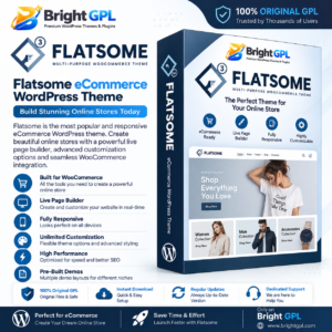 Flatsome GPL download responsive eCommerce WordPress theme with WooCommerce and live page builder