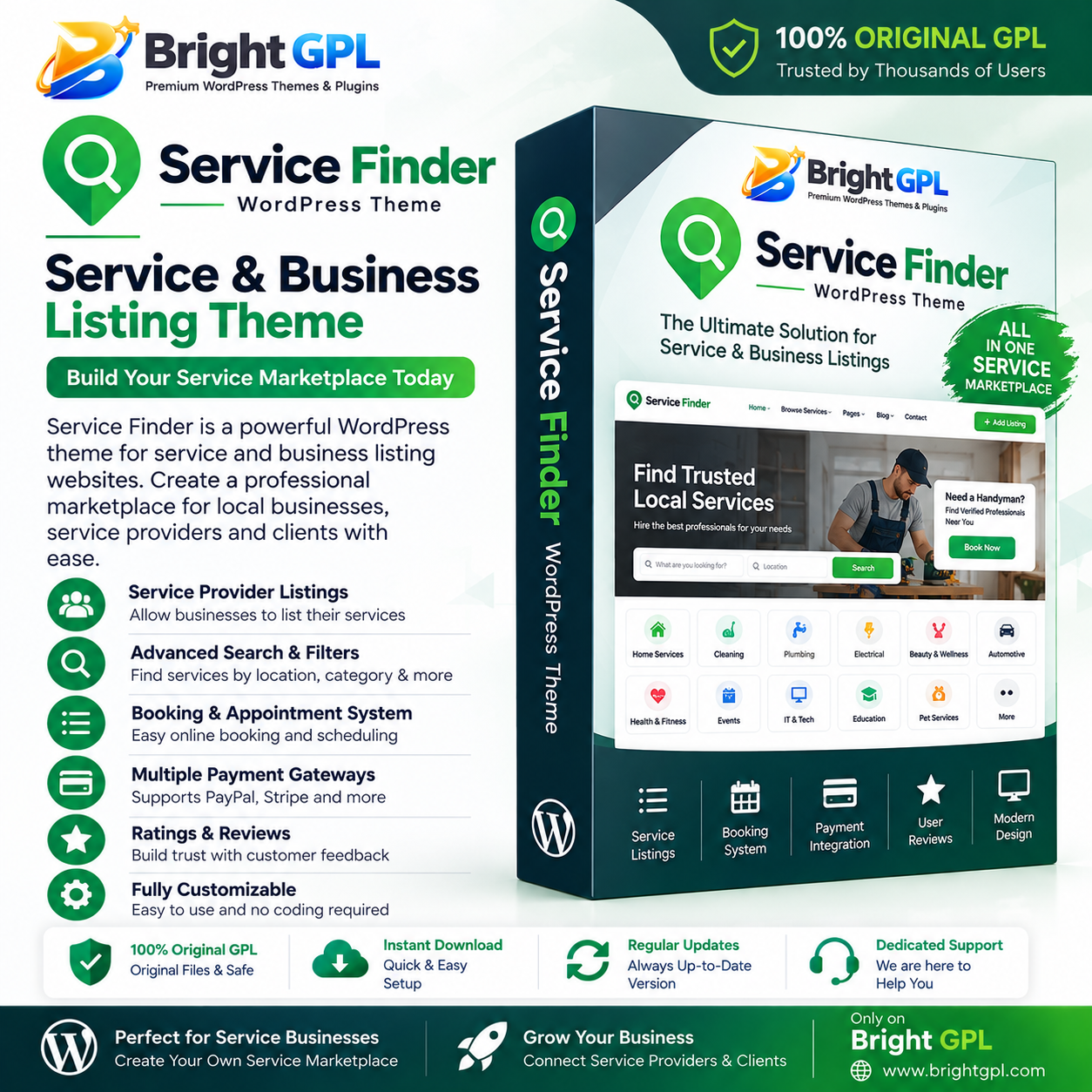 Service Finder GPL Download – Service & Business Listing WordPress Theme Service Finder GPL download service and business listing WordPress theme