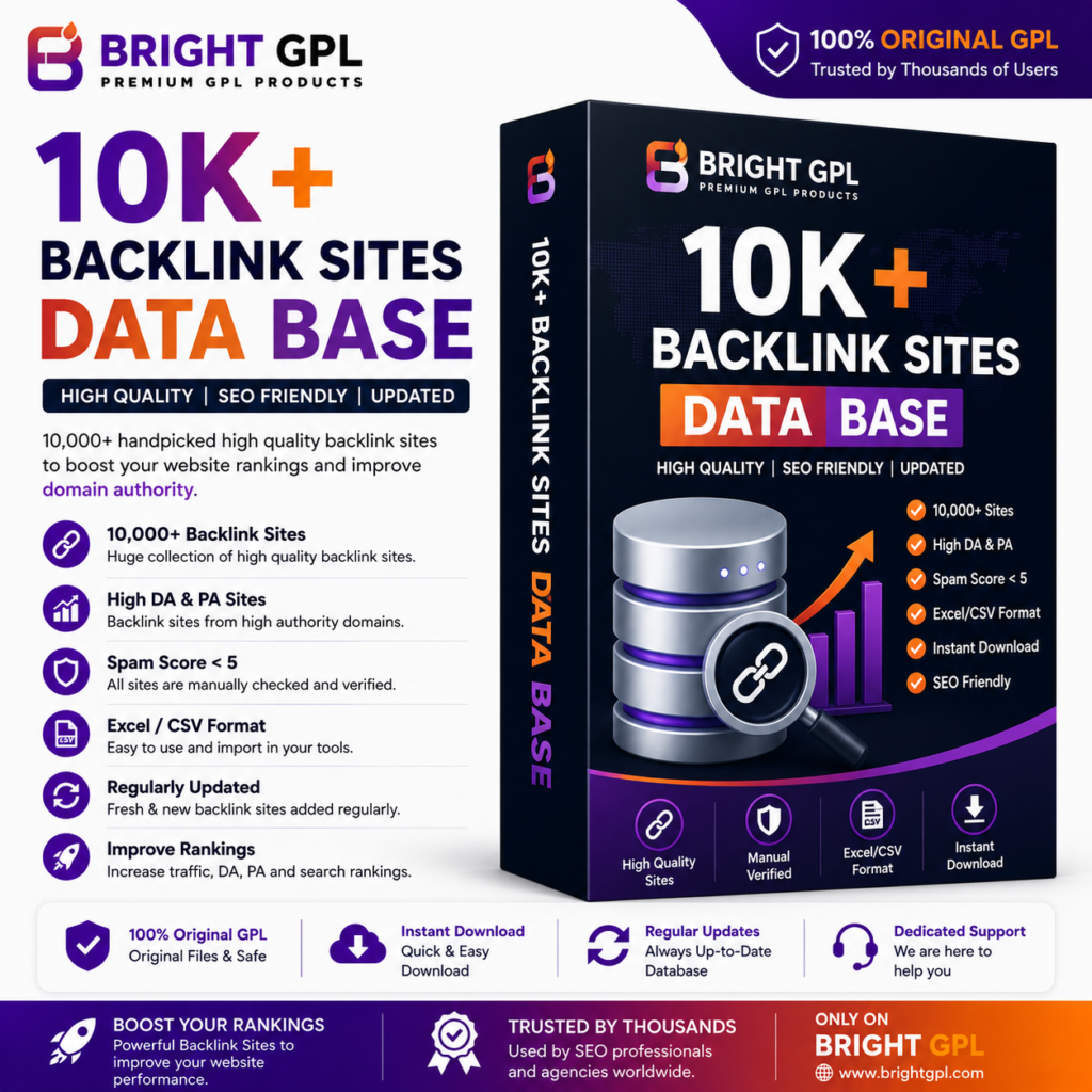 10K+ Backlink Sites Database Download